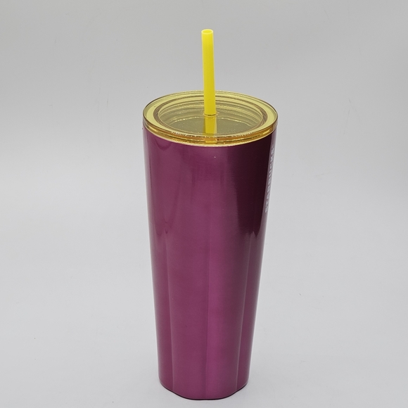 Starbucks Puffy petunia magenta stainless steel venti 24 ouunce tumbler - Picture 6 of 10